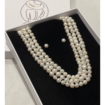 TREE TIERS FRESHWATER PEARL NECKLACE