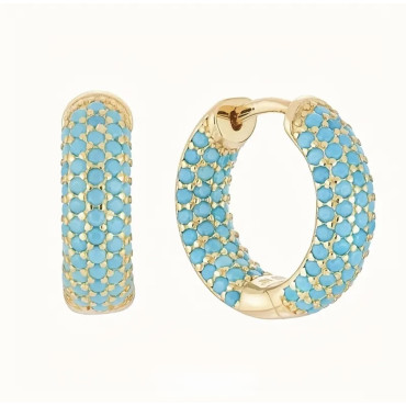 TURQUOISE HOOP EARRINGS