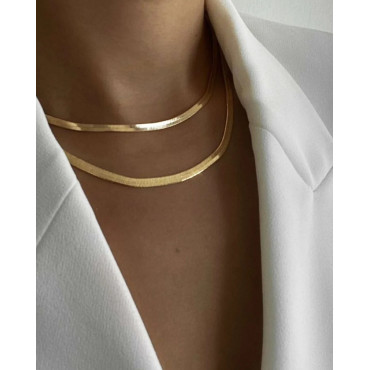 ITALIAN FLAT CHAIN NECKLACE